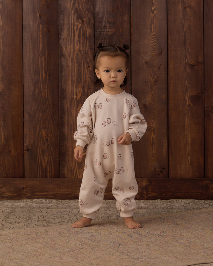 Babesta Raglan Jumpsuit Owls by Rylee + Cru