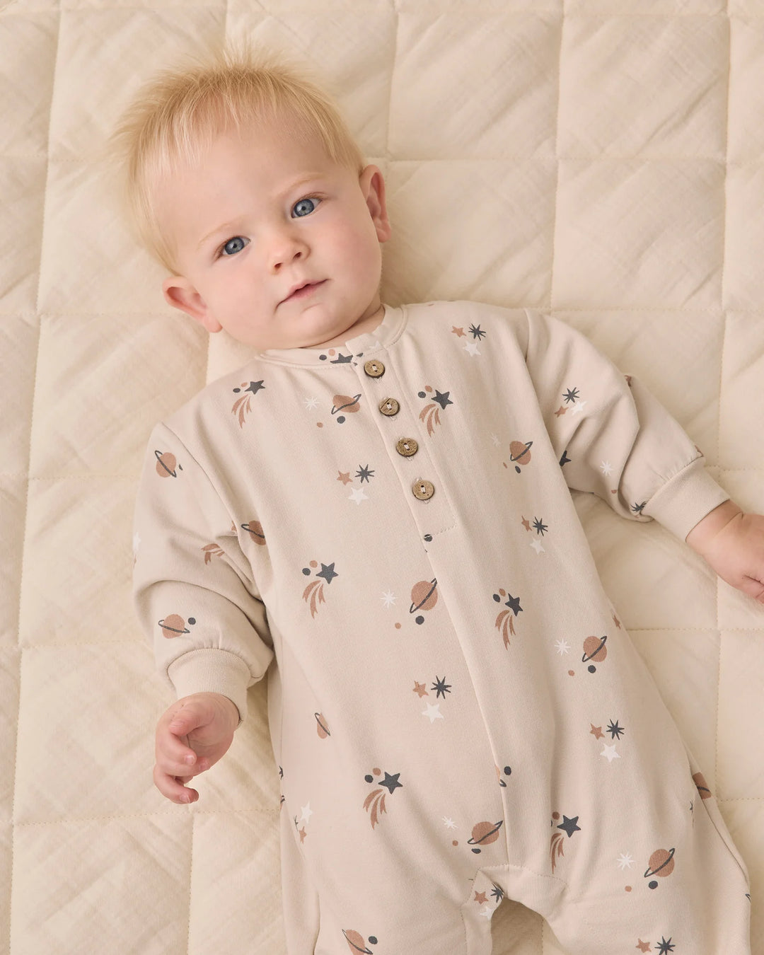 Babesta Relaxed Fleece Jumpsuit Space by Quincy Mae 