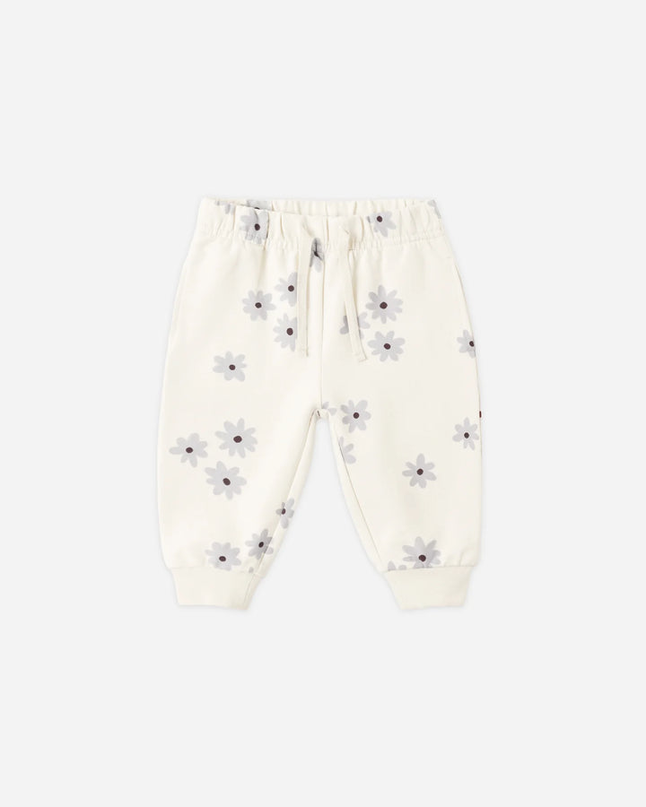 Babesta Relaxed Fleece Sweatpant Blue Daisy by Quincy Mae