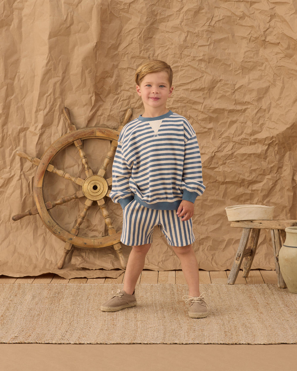 Babesta Relaxed Short - Marine Stripe by Rylee and Cru