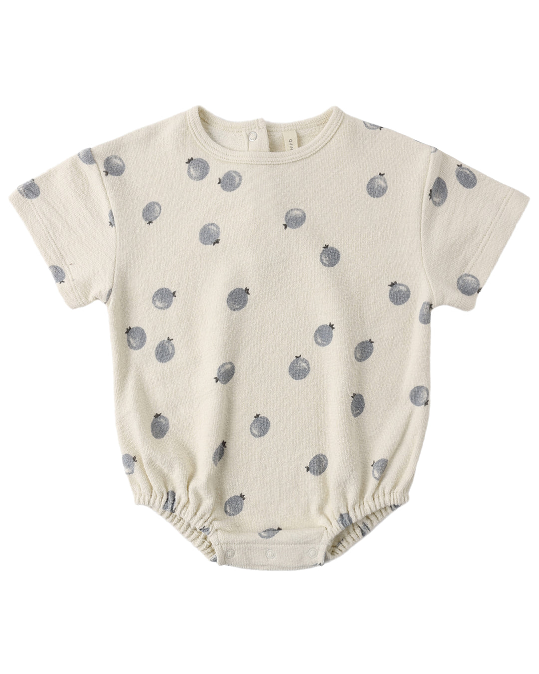 Babesta Relaxed Short Sleeve Bubble Romper - Blueberries by Quincy Mae