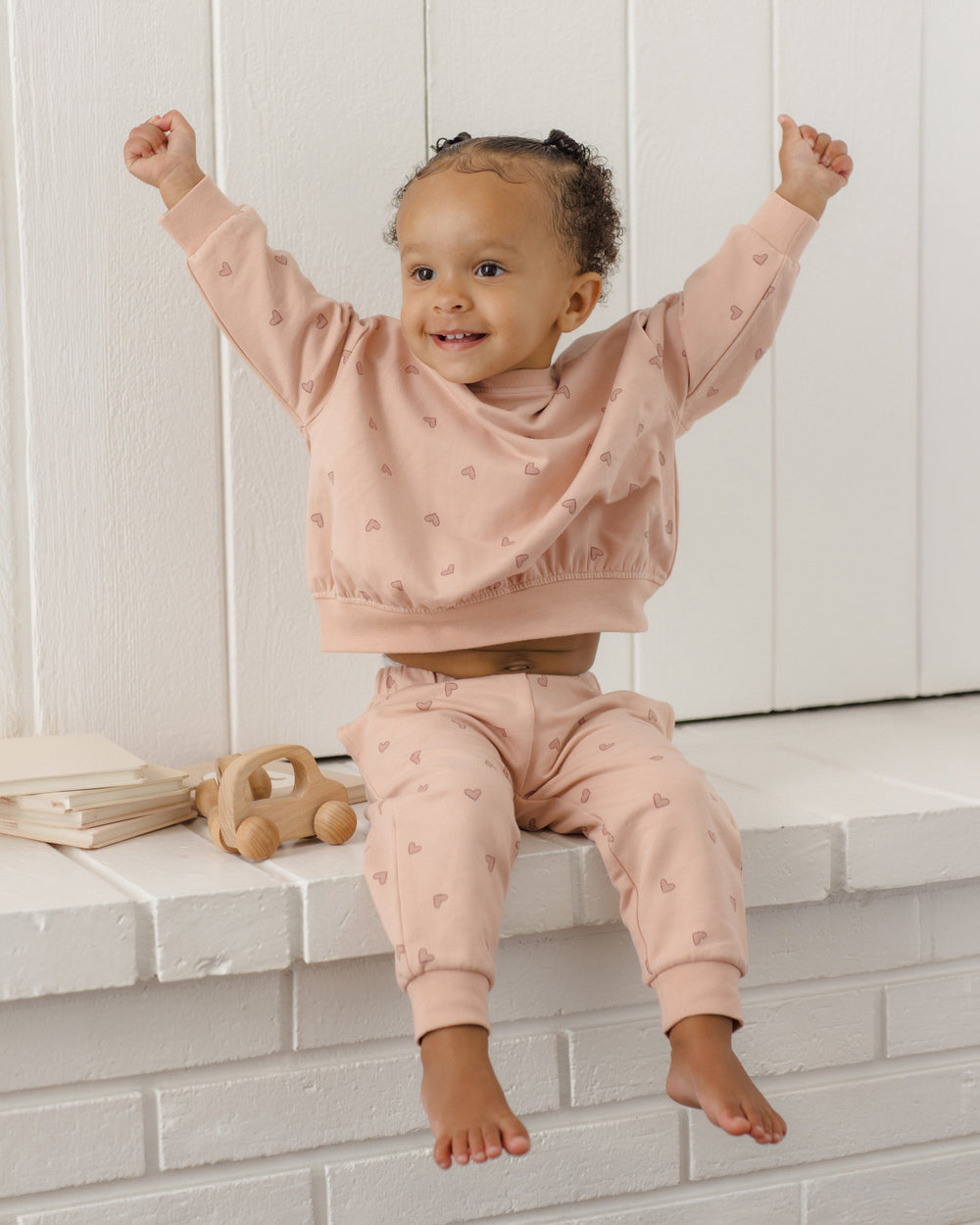 Babesta Relaxed Sweatpants Hearts by Quincy Mae