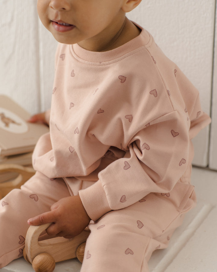 Babesta Relaxed Sweatshirt Hearts by Quincy Mae
