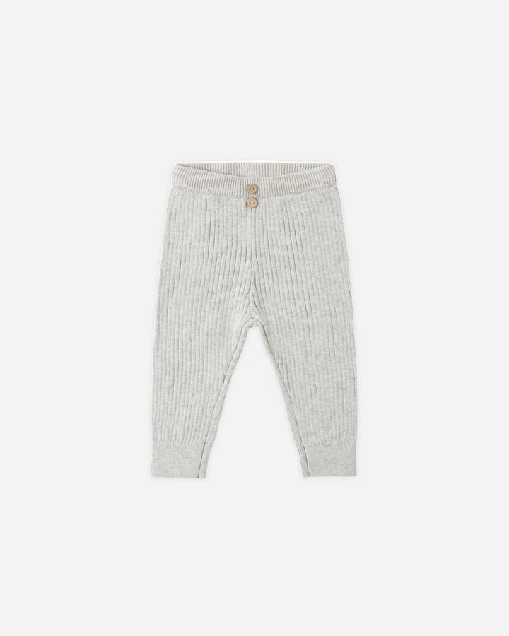Babesta Rib Knit Leggings Heathered Fog by Quincy Mae
