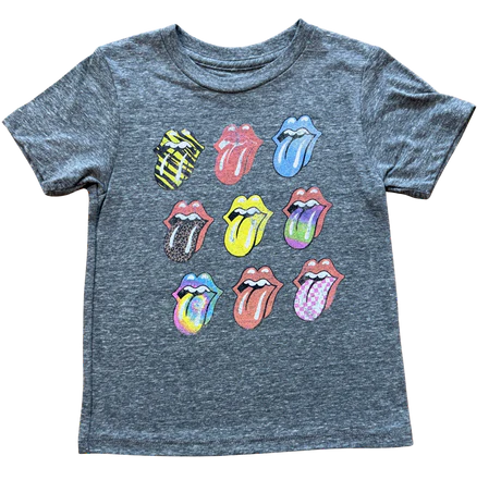 Babesta Rolling Stones Colorful Tongue Tee by Rowdy Sprout