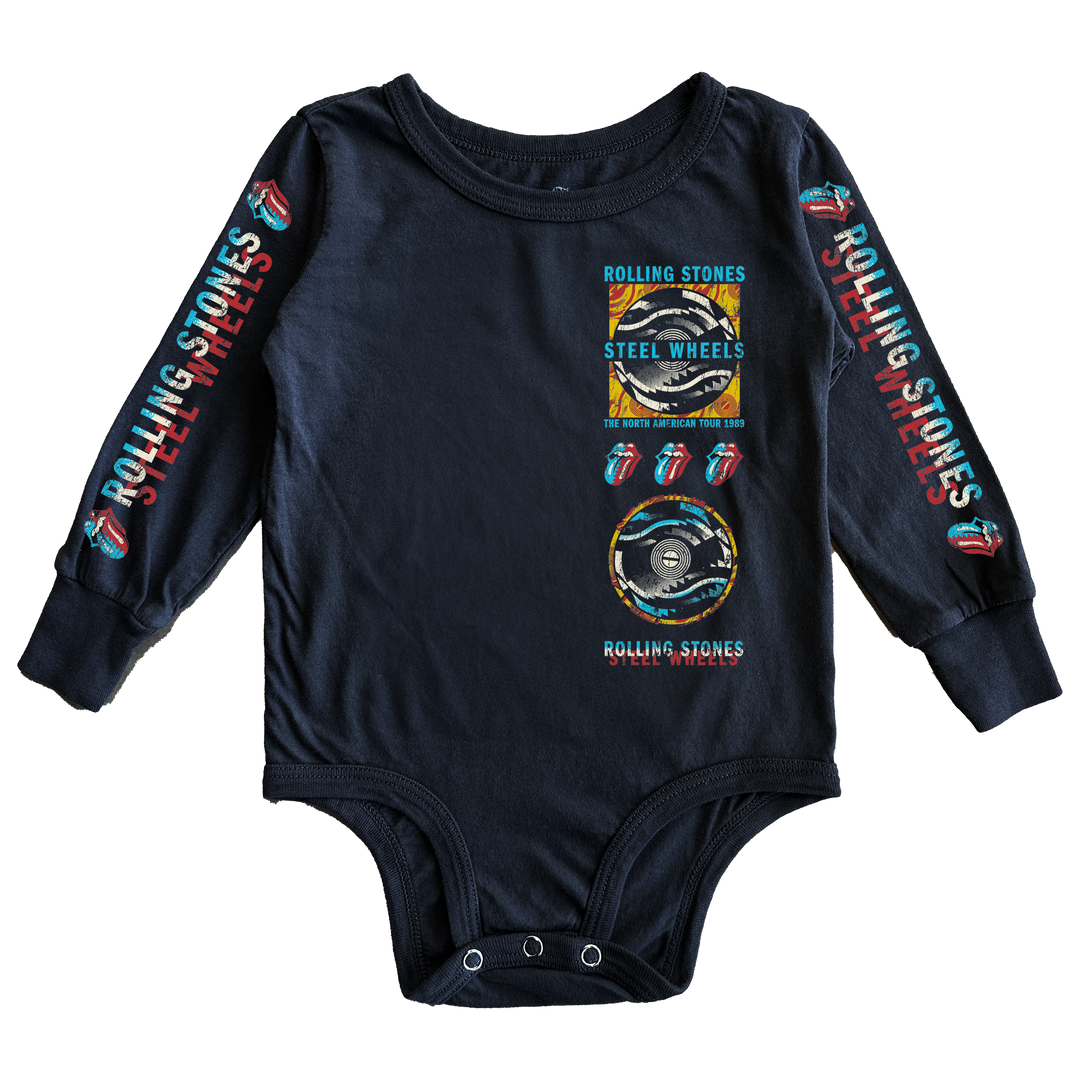 Babesta Rolling Stones Racing Steel Wheel Onesie by Rowdy Sprout