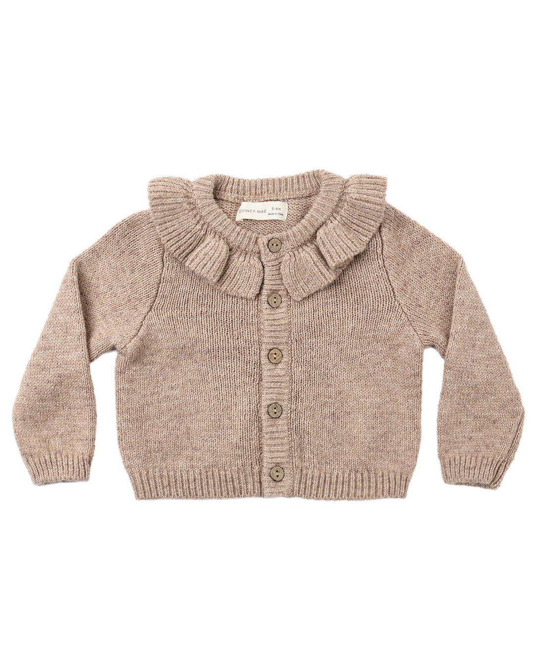 Babesta Ruffle Collar Cardigan by Quincy Mae 
