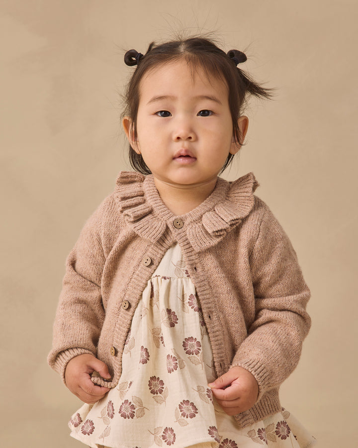 Babesta Ruffle Collar Cardigan by Quincy Mae 