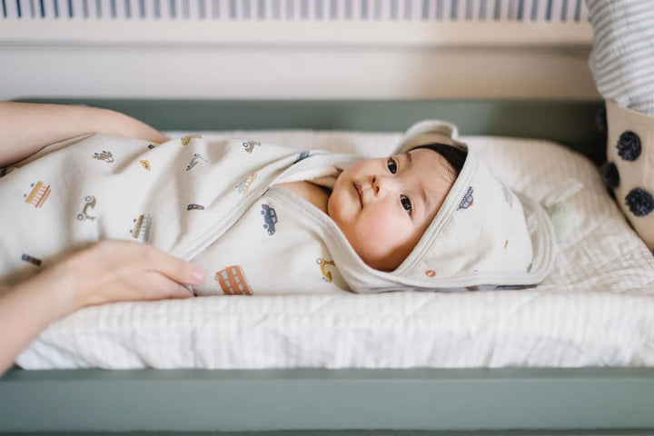 Babesta Rush Hour Hooded Towel by Pehr