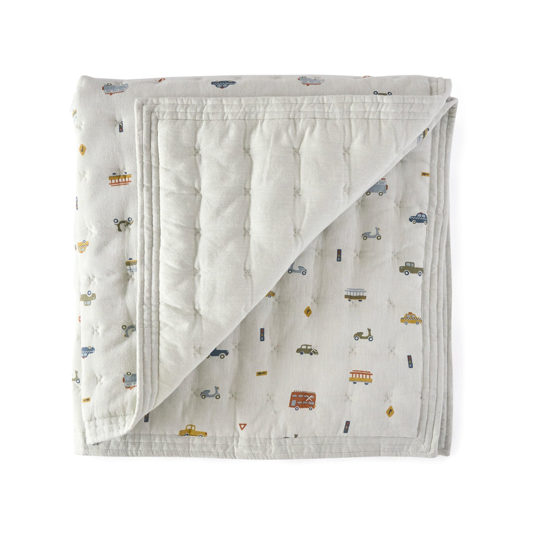 Babesta Rush Hour Quilted Chambray Blankets by Pehr