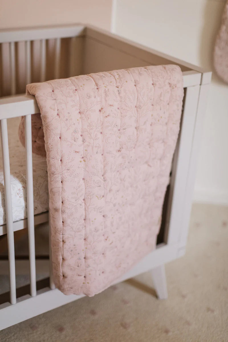 Babesta Secret Garden Quilted Chambray Blankets by Pehr