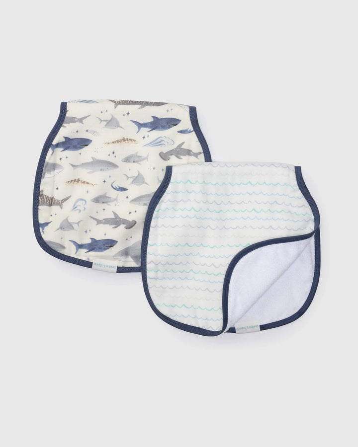 Babesta Shark Burp Cloths 2 - Pack by Loulou Lollipop