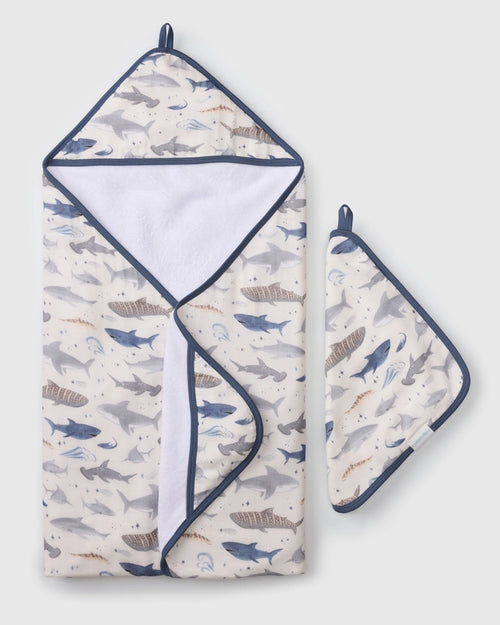 Sharks Hooded Towel Set