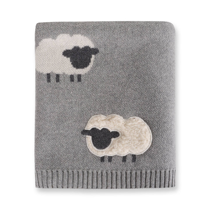 Babesta Sheep 3D Jacquard Knit Baby Blanket