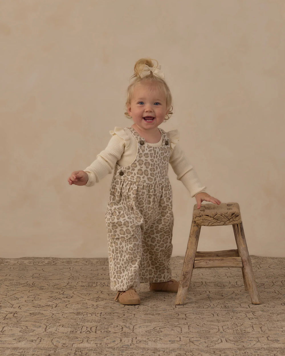 Babesta Shoulder Ruffle Bodysuit Natural by Rylee + Cru