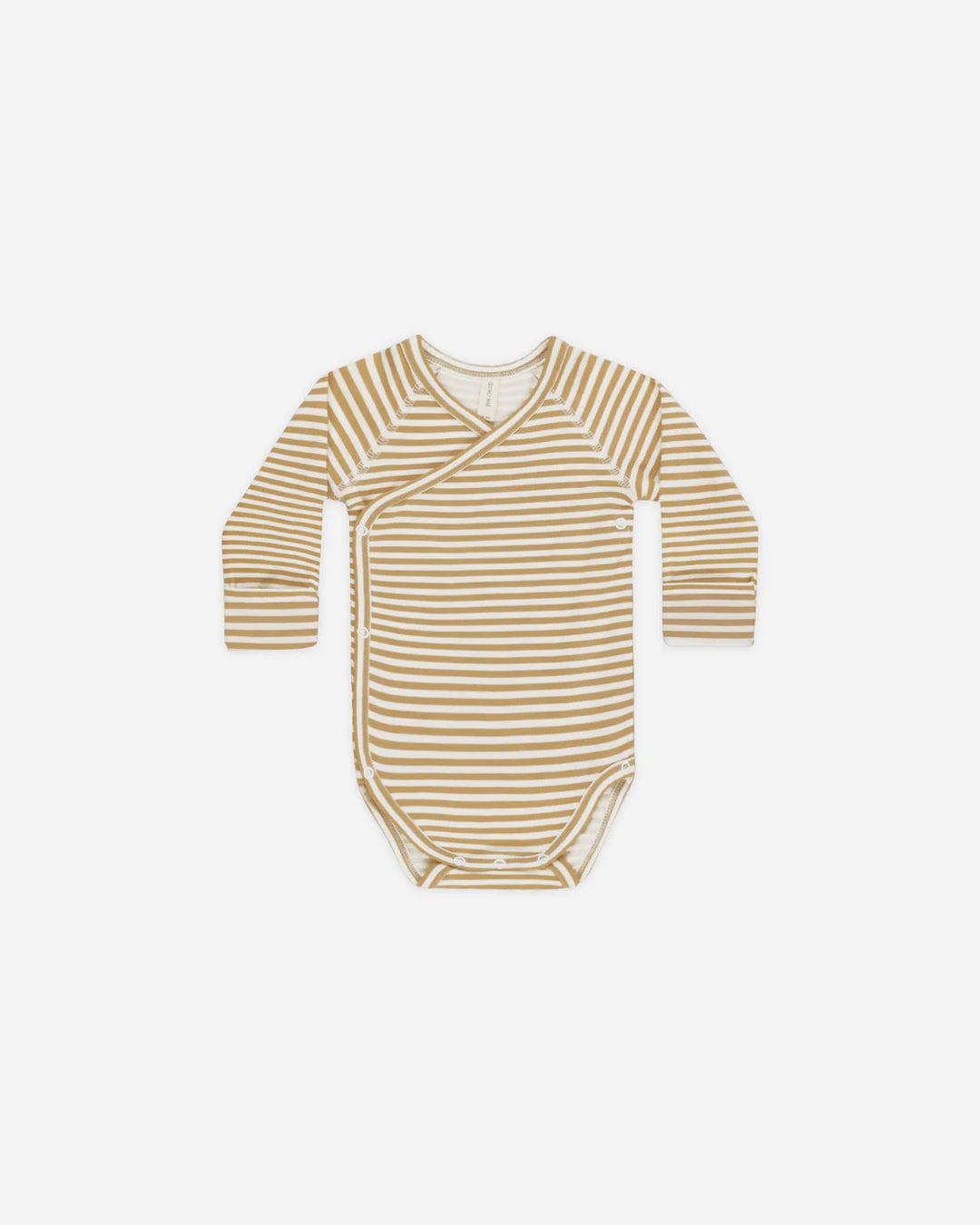 Babesta Side Snap Bodysuit - Honey Stripe by Quincy Mae