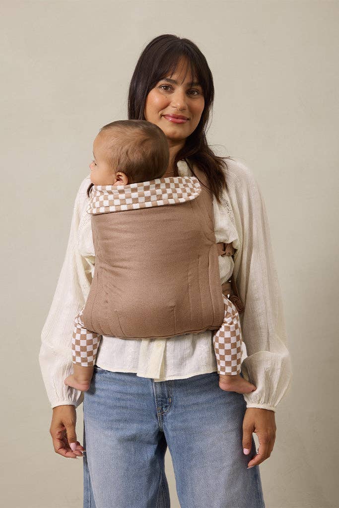 Babesta Solly Baby Almondine Chequer Soft Buckle Carrier 