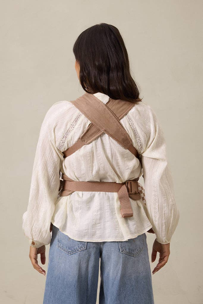 Babesta Solly Baby Almondine Chequer Soft Buckle Carrier 