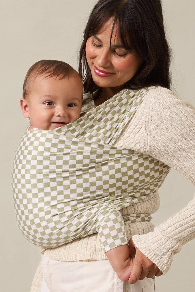 Babesta Solly Baby Wrap Sage Chequer 
