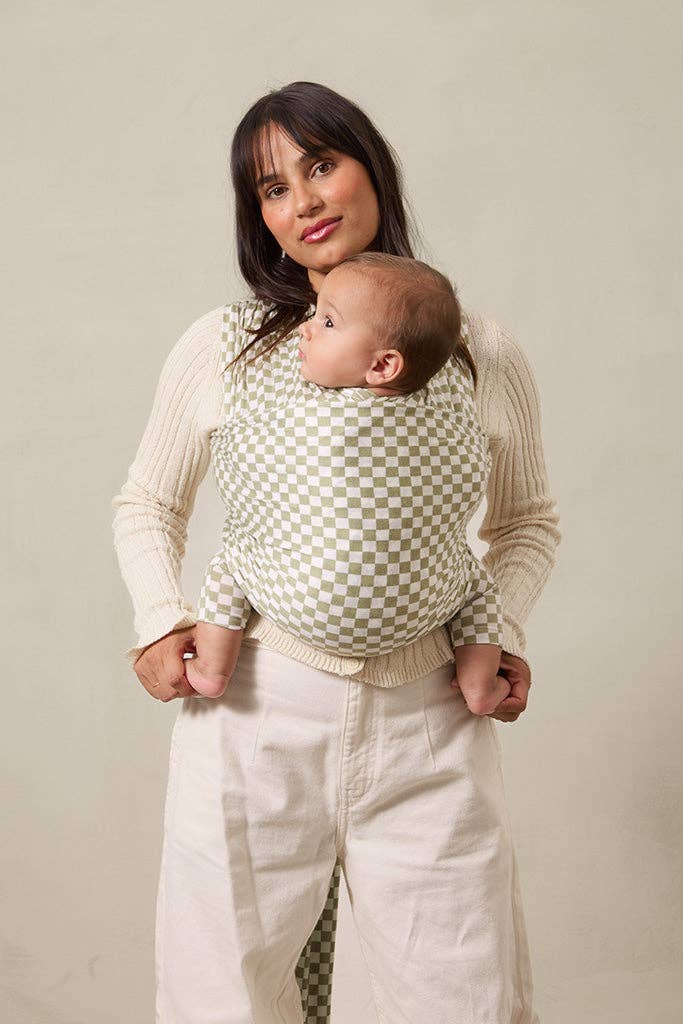 Babesta Solly Baby Wrap Sage Chequer 