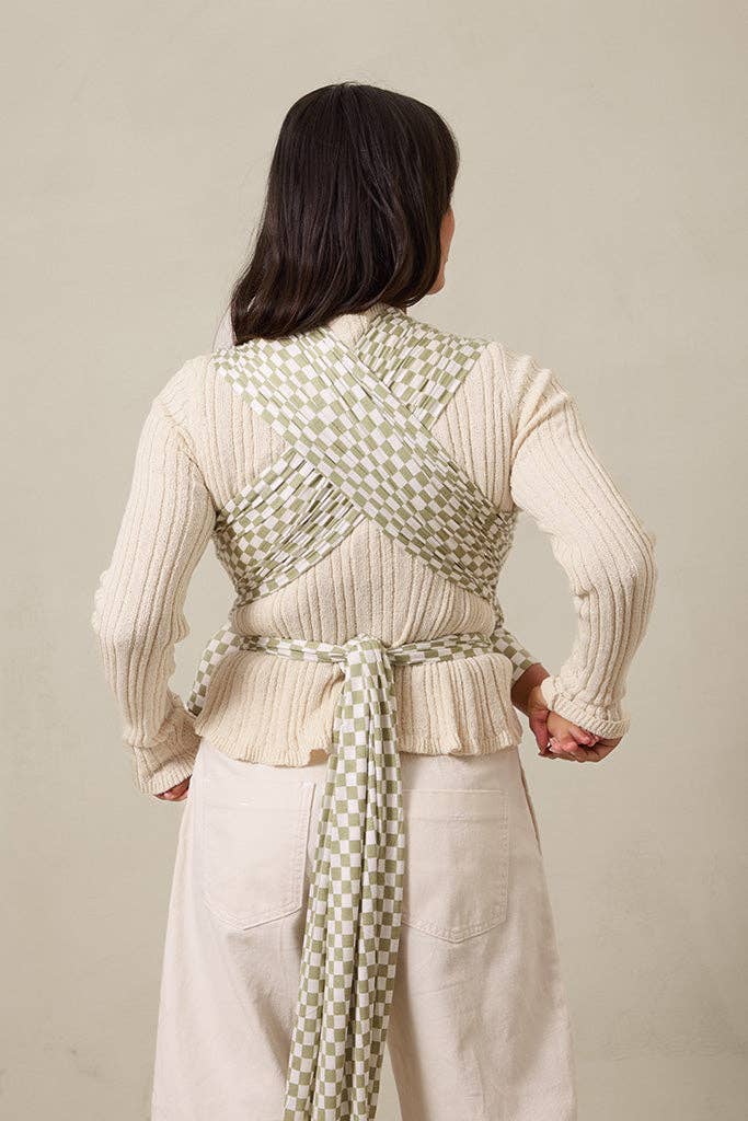 Babesta Solly Baby Wrap Sage Chequer 