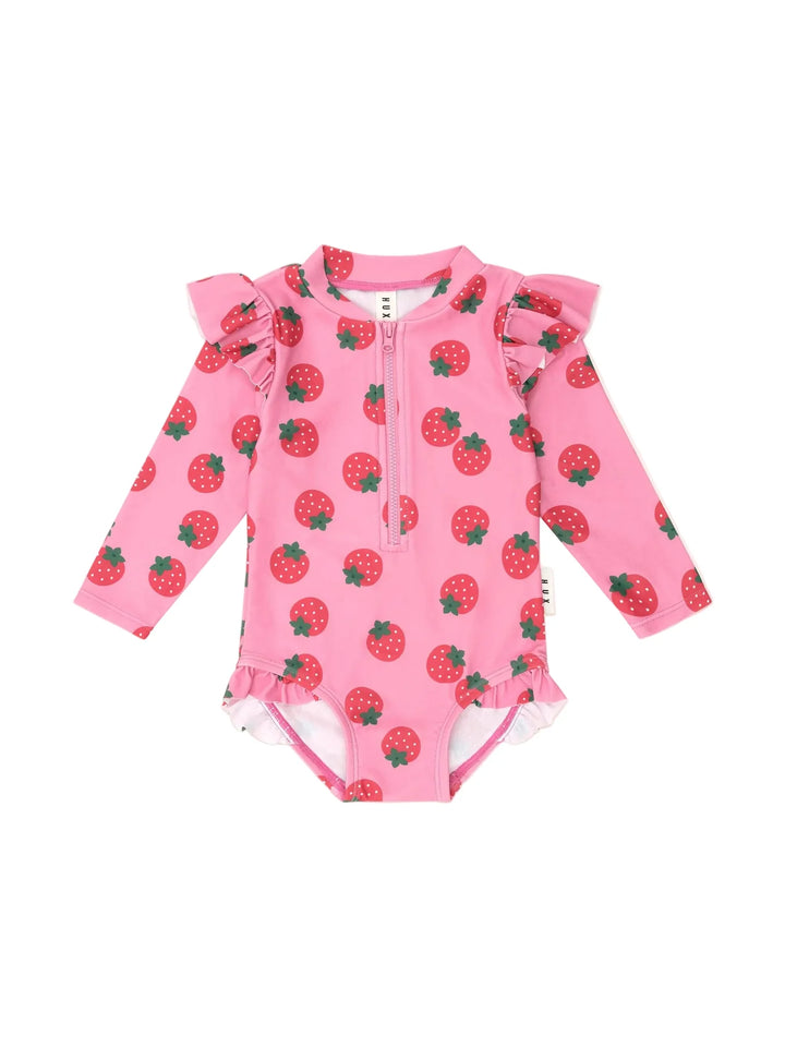 Babesta Strawberry Fields Forever Frill Swimsuit by Huxbaby