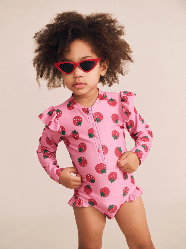 Babesta Strawberry Fields Forever Frill Swimsuit by Huxbaby