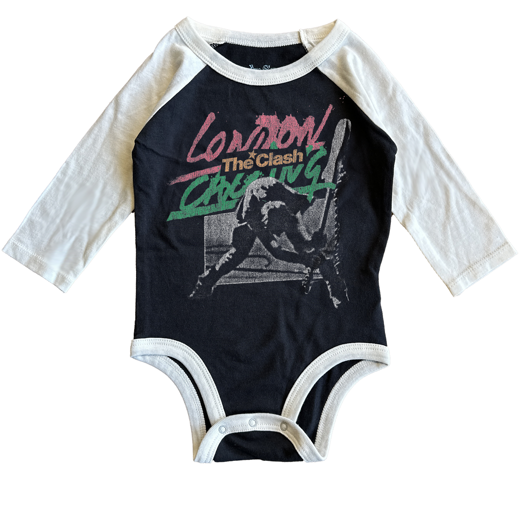 Babesta The Clash London Calling Raglan Onesie by Rowdy Sprout 