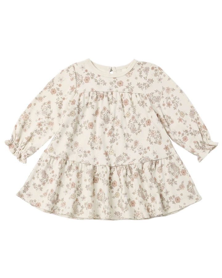 Babesta Tiered Jersey Dress Floral Vine by Quincy Mae