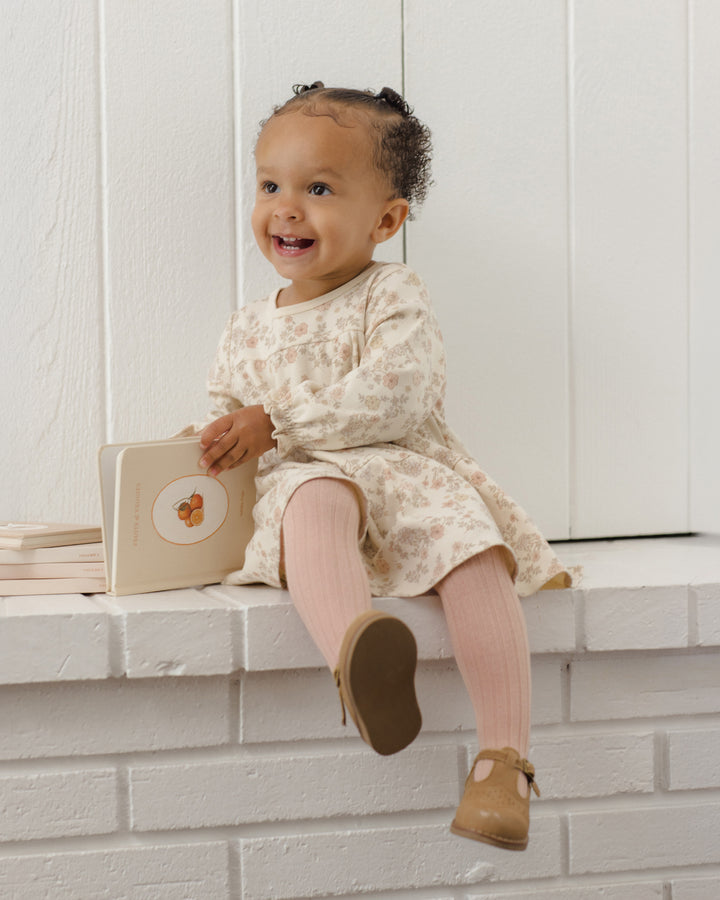 Babesta Tiered Jersey Dress Floral Vine by Quincy Mae
