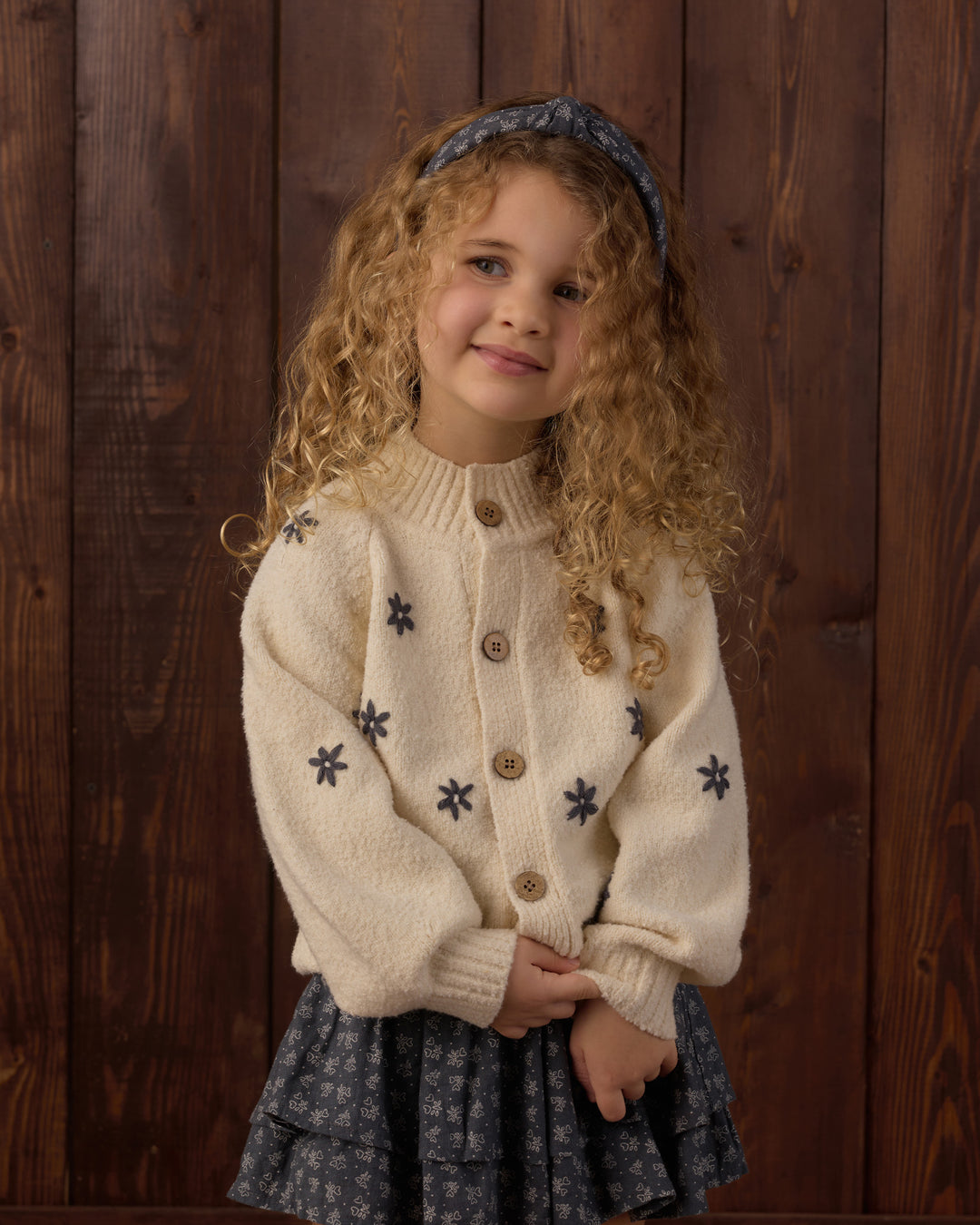 Babesta Tulip Cardigan Midnight Daisy by Rylee + Cru