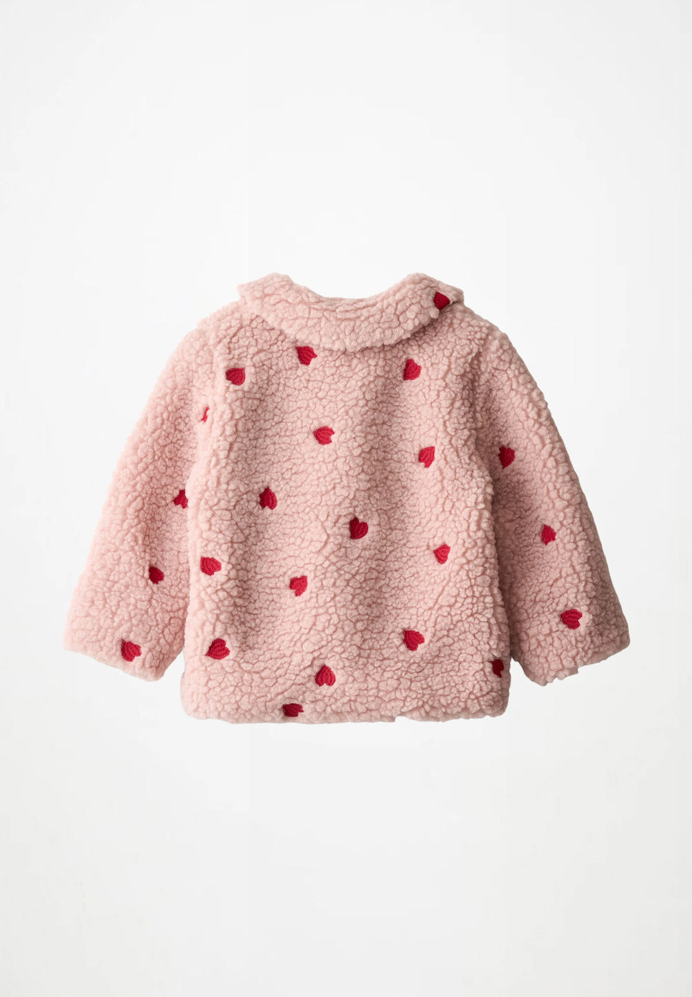 Babesta Ursula Fleece Jacket Red Hearts by Molo 