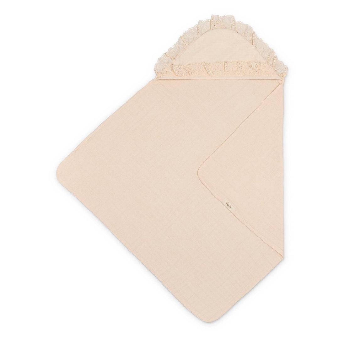 Babesta Violet Ruffle Hooded Baby Bath Towel by Crane Baby
