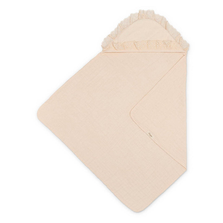 Babesta Violet Ruffle Hooded Baby Bath Towel by Crane Baby