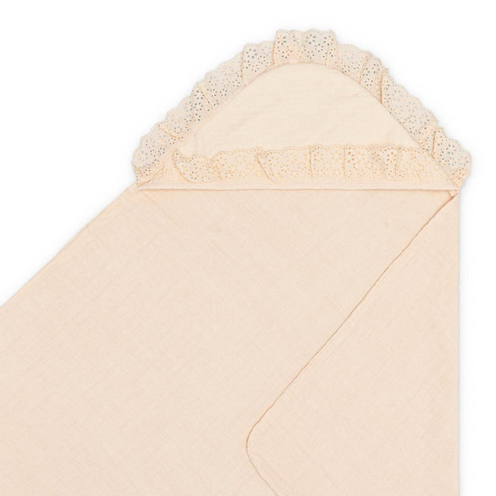 Babesta Violet Ruffle Hooded Baby Bath Towel by Crane Baby