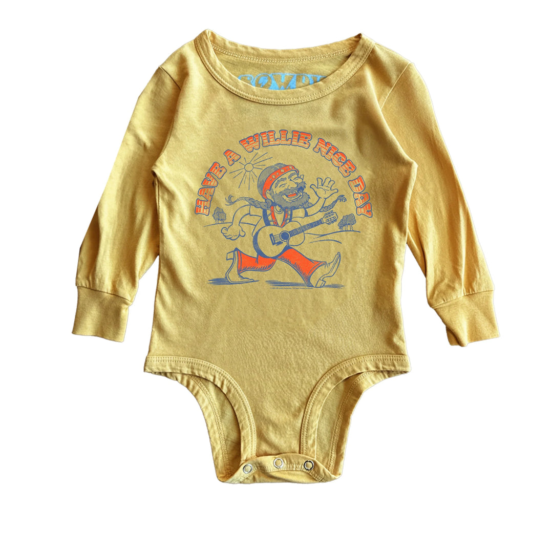 Babesta Willie Nelson Have A Willie Nice Day Onesie by Rowdy Sprout