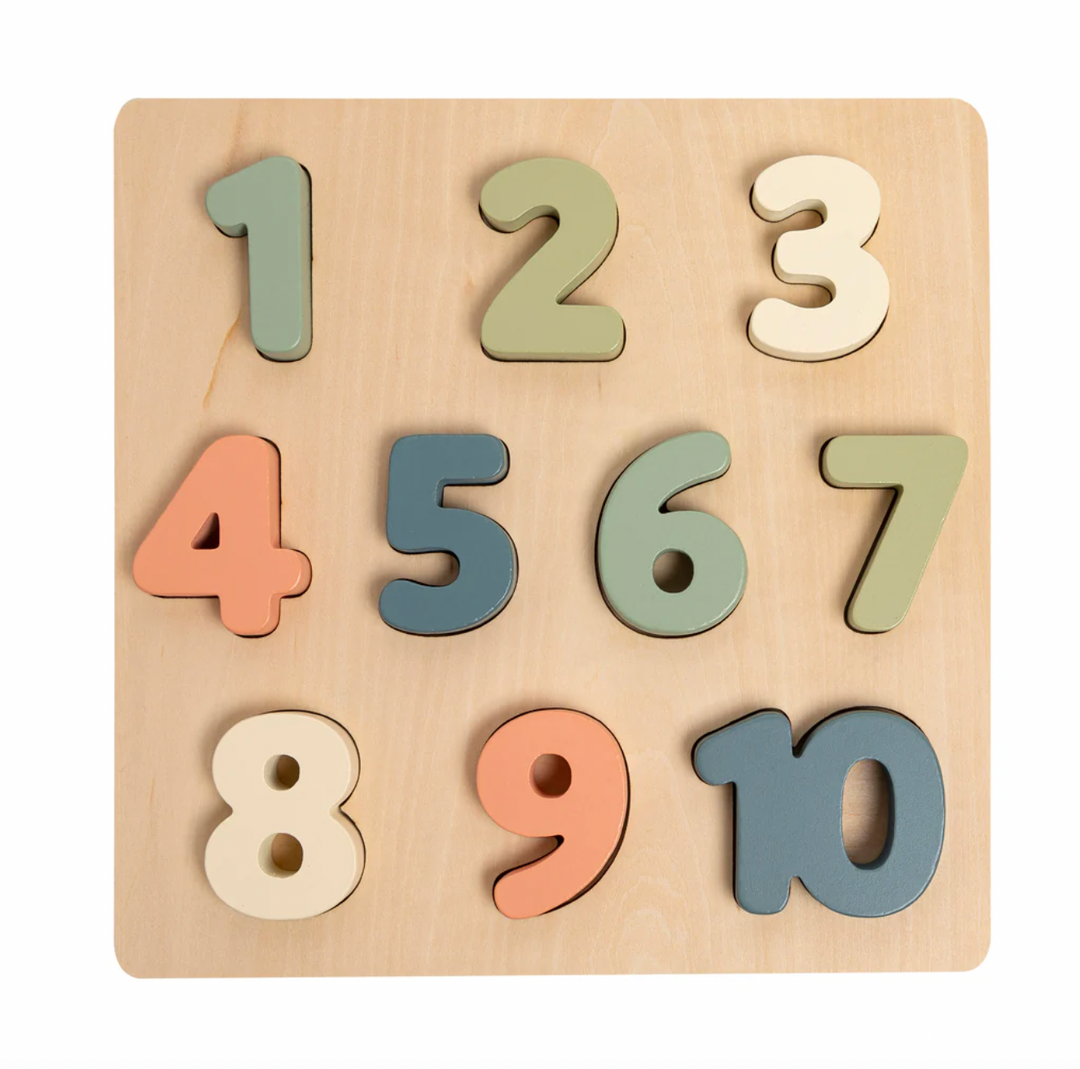 Babesta  Wooden Numbers Puzzle by Pearhead 