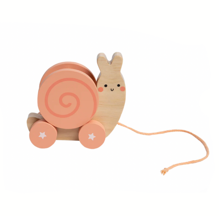 Babesta Wooden Snail Pull Along Toy by Pearhead