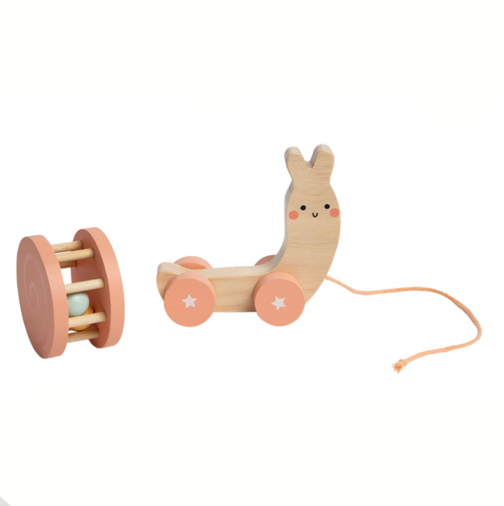 Babesta Wooden Snail Pull Along Toy by Pearhead