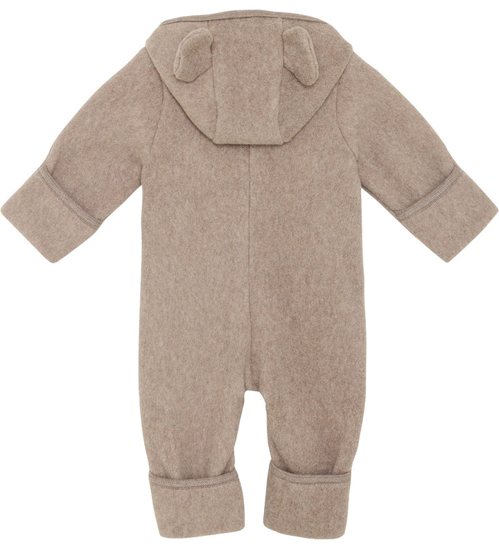 Babesta Wool Fleece Pram Suit Ears Savannah Melange by Huttelihut