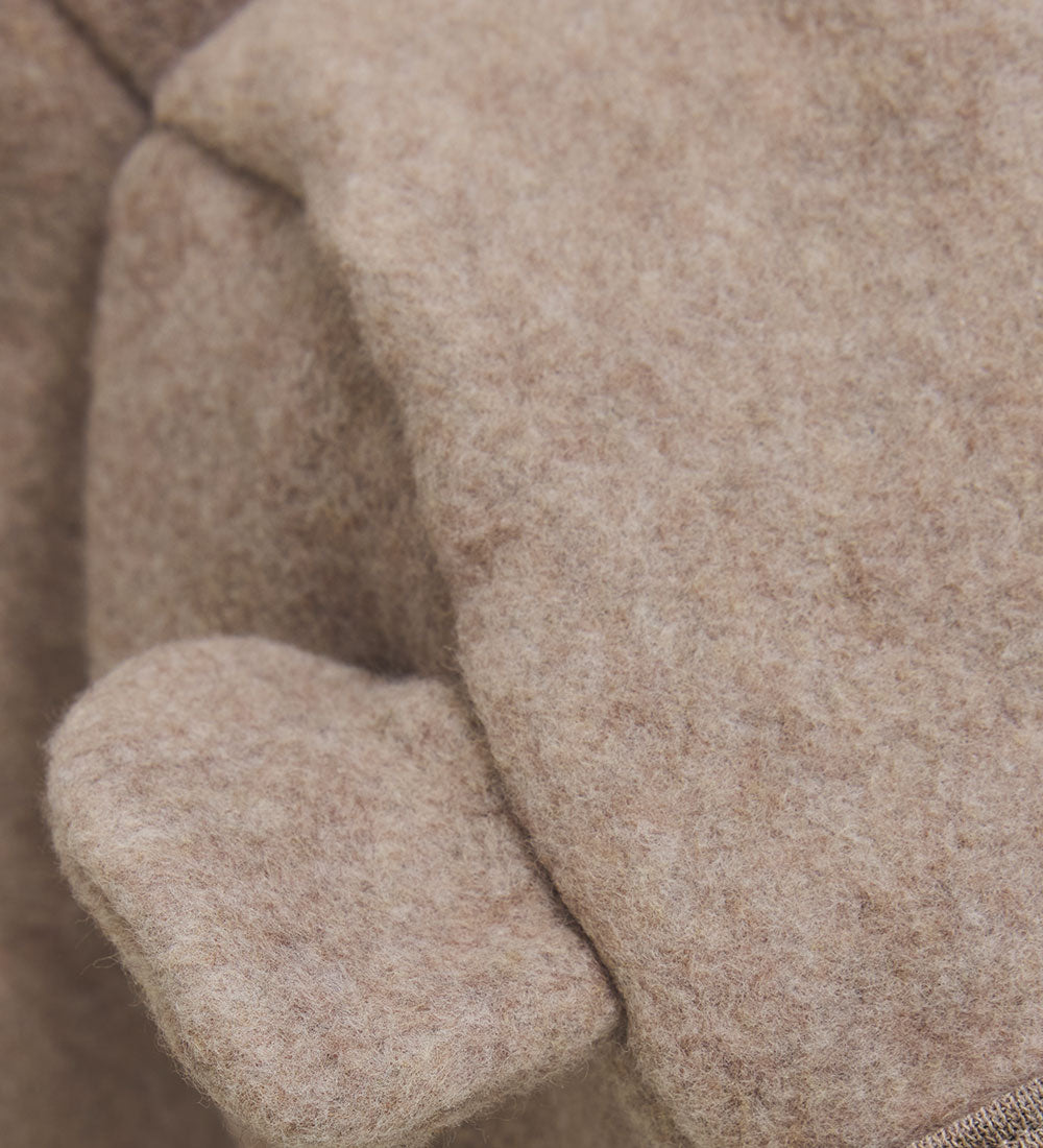 Babesta Wool Fleece Pram Suit Ears Savannah Melange by Huttelihut