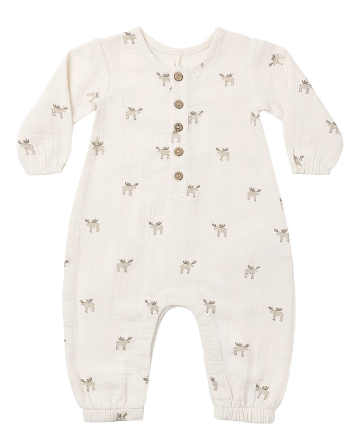 Babesta Woven Jumpsuit Moose by Quincy Mae