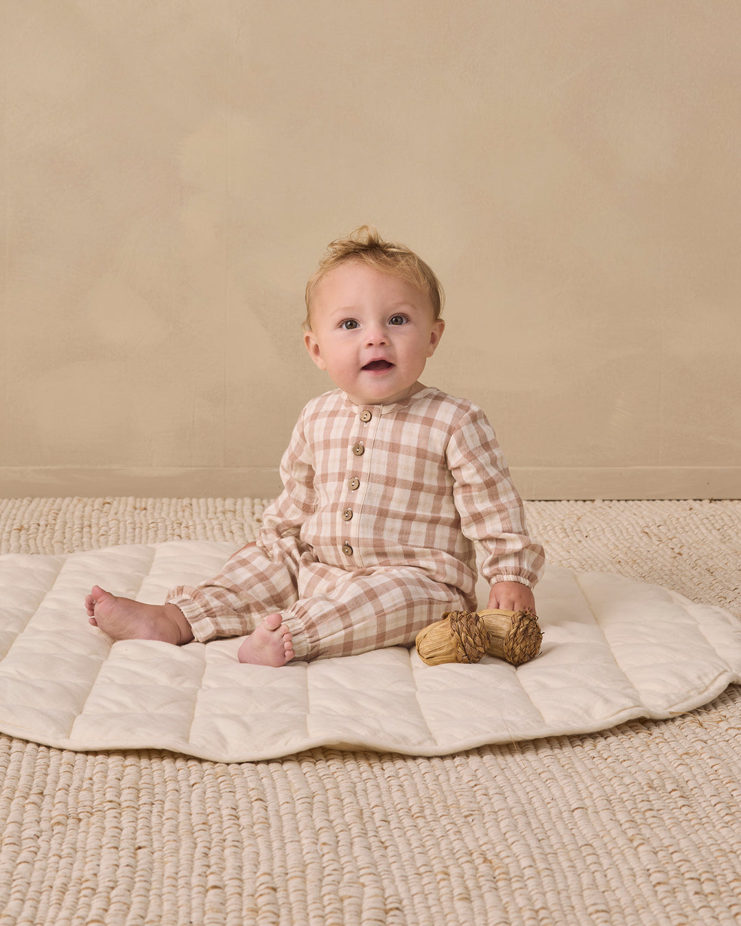 Babesta Woven Jumpsuit Rustic Plaid by Quincy Mae