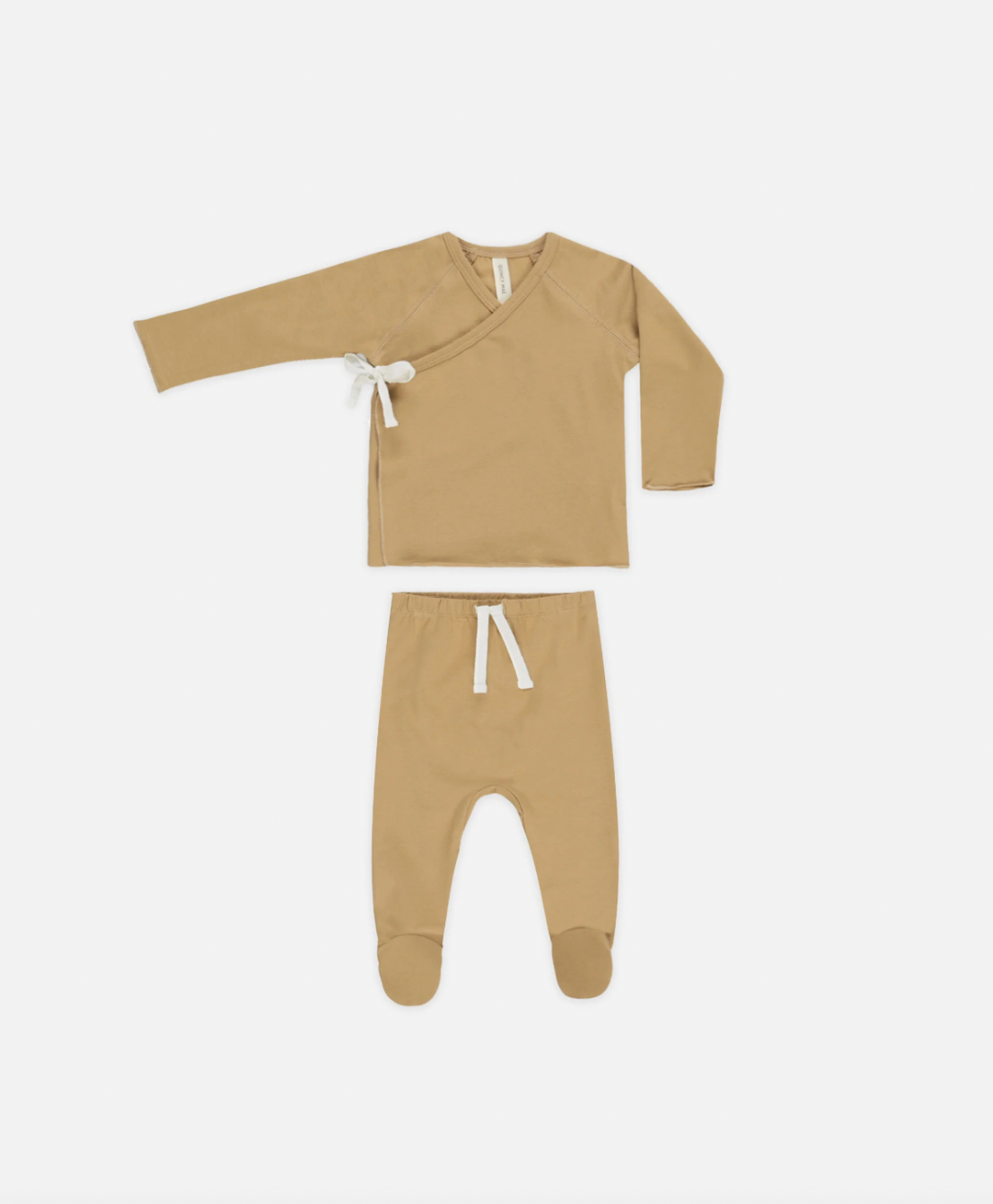 Babesta Wrap Top & Footed Pant Set - Honey by Quincy Mae