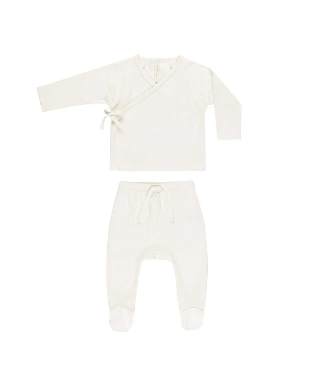 Wrap Top & Footed Pant Set - Ivory - Babesta