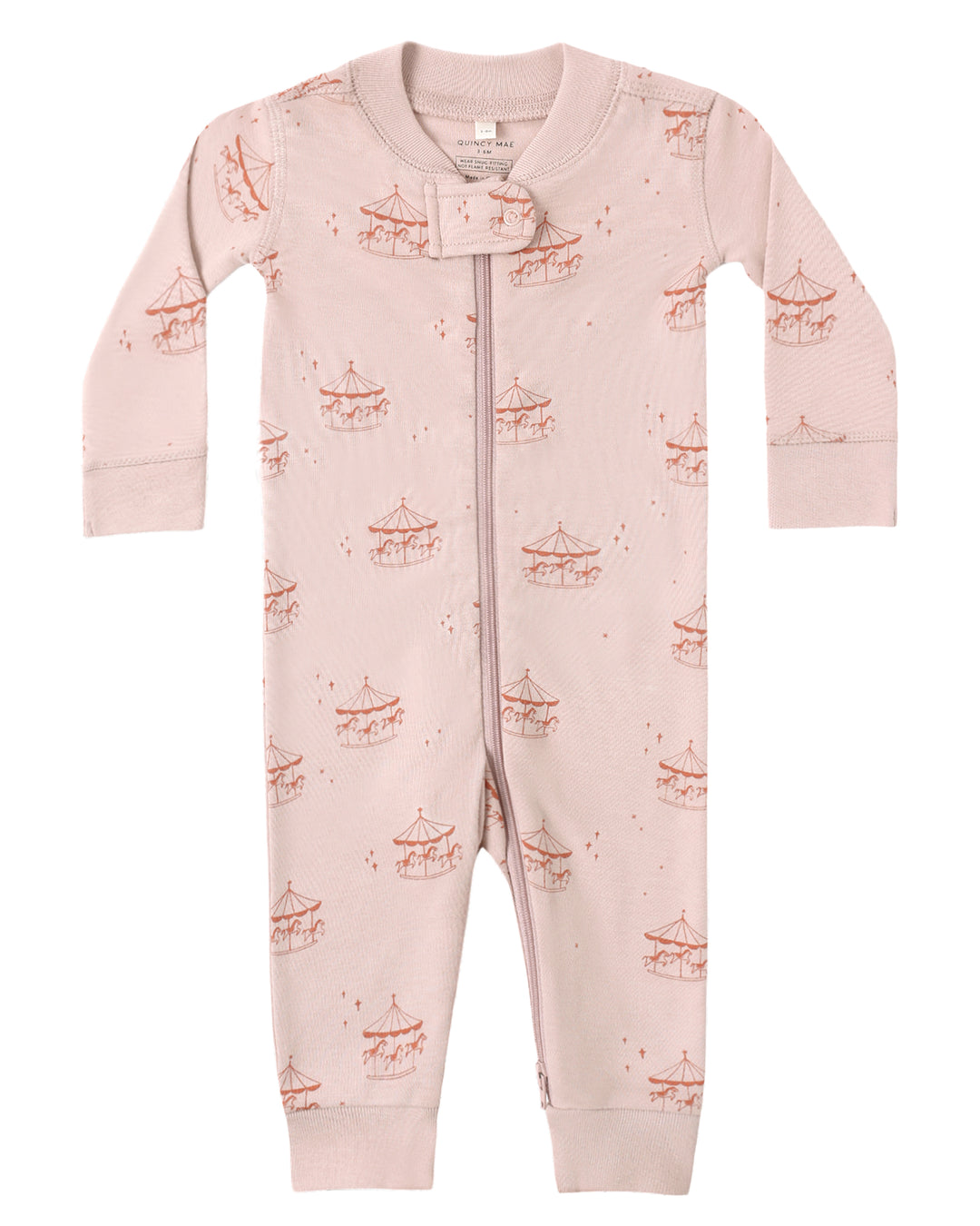 Babesta Zip Long Sleeve Sleeper - Carousel by Quincy Mae