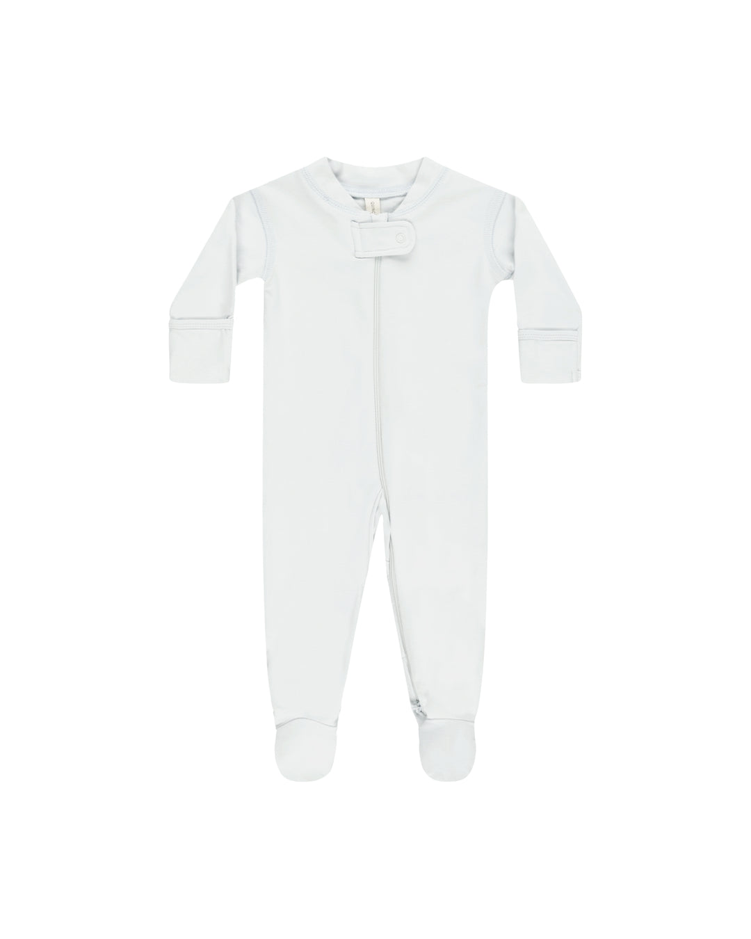 Babesta Zip Long Sleeve Sleeper Footie - Fog by Quincy Mae
