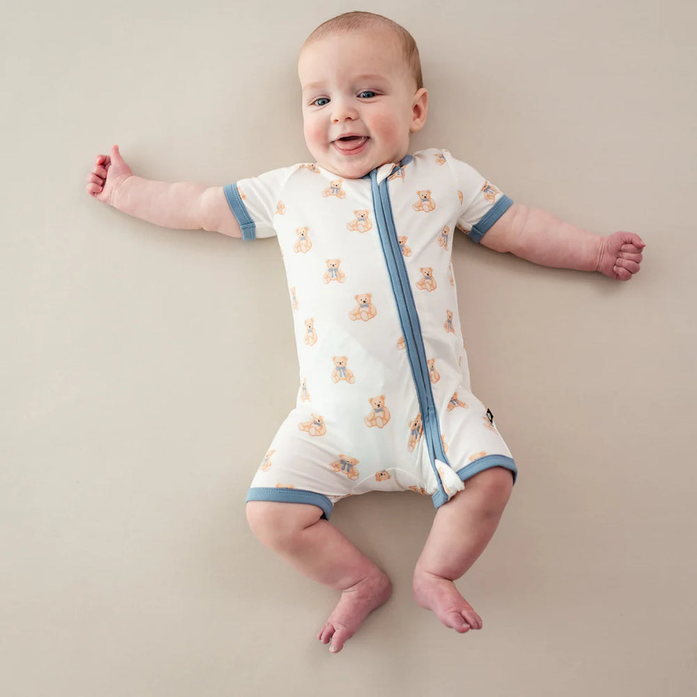 Babesta Zippered Shortall Romper - Teddy Bear by Kyte Baby