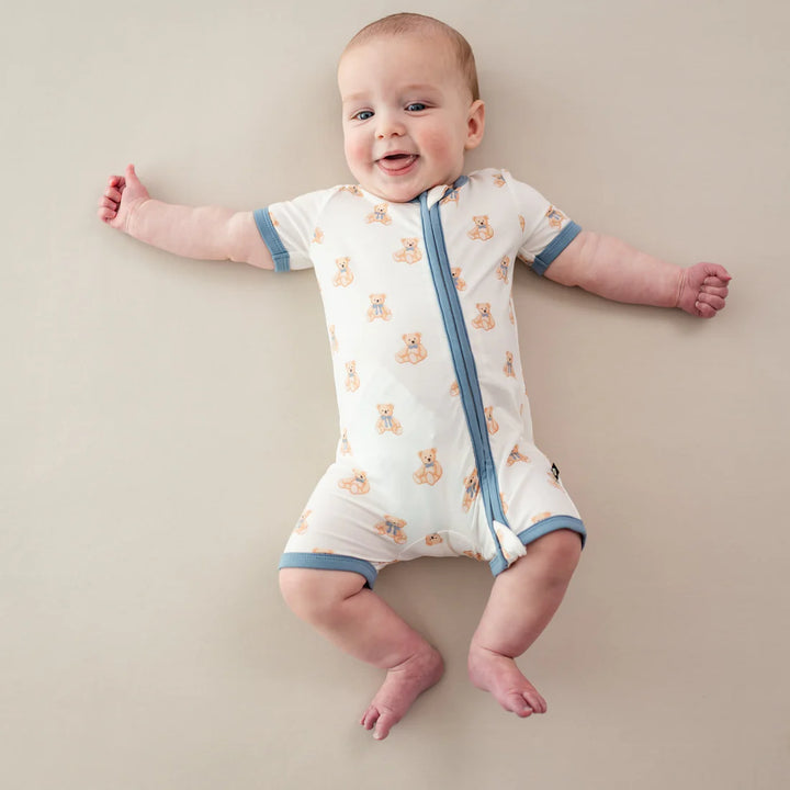 Babesta Zippered Shortall Romper - Teddy Bear by Kyte Baby