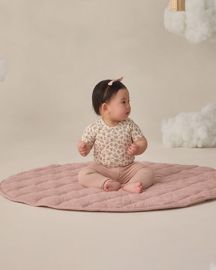 Bamboo Short Sleeve Bodysuit Wildflower by Quincy Mae